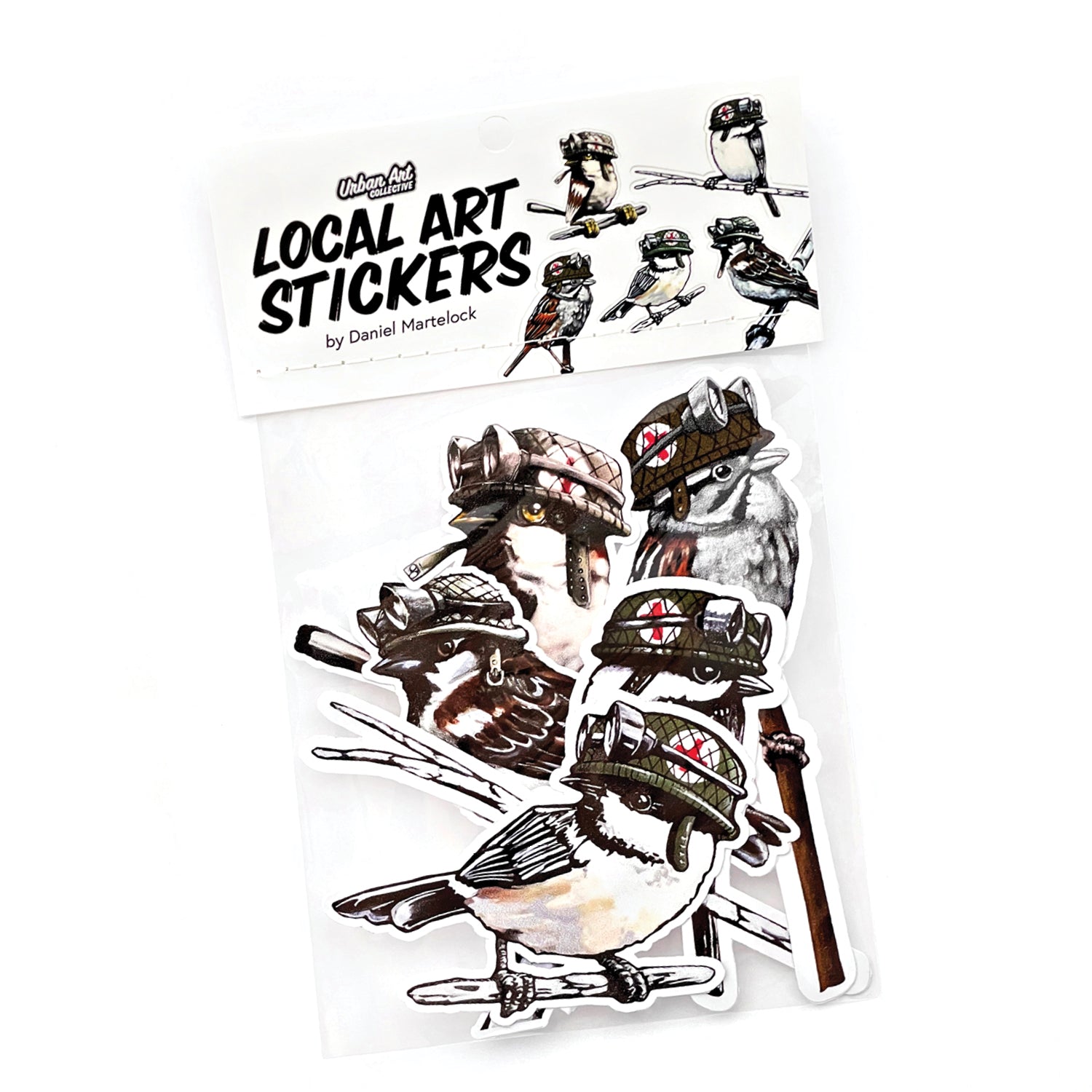 Martelock 5 Pack of Stickers - Bird Army