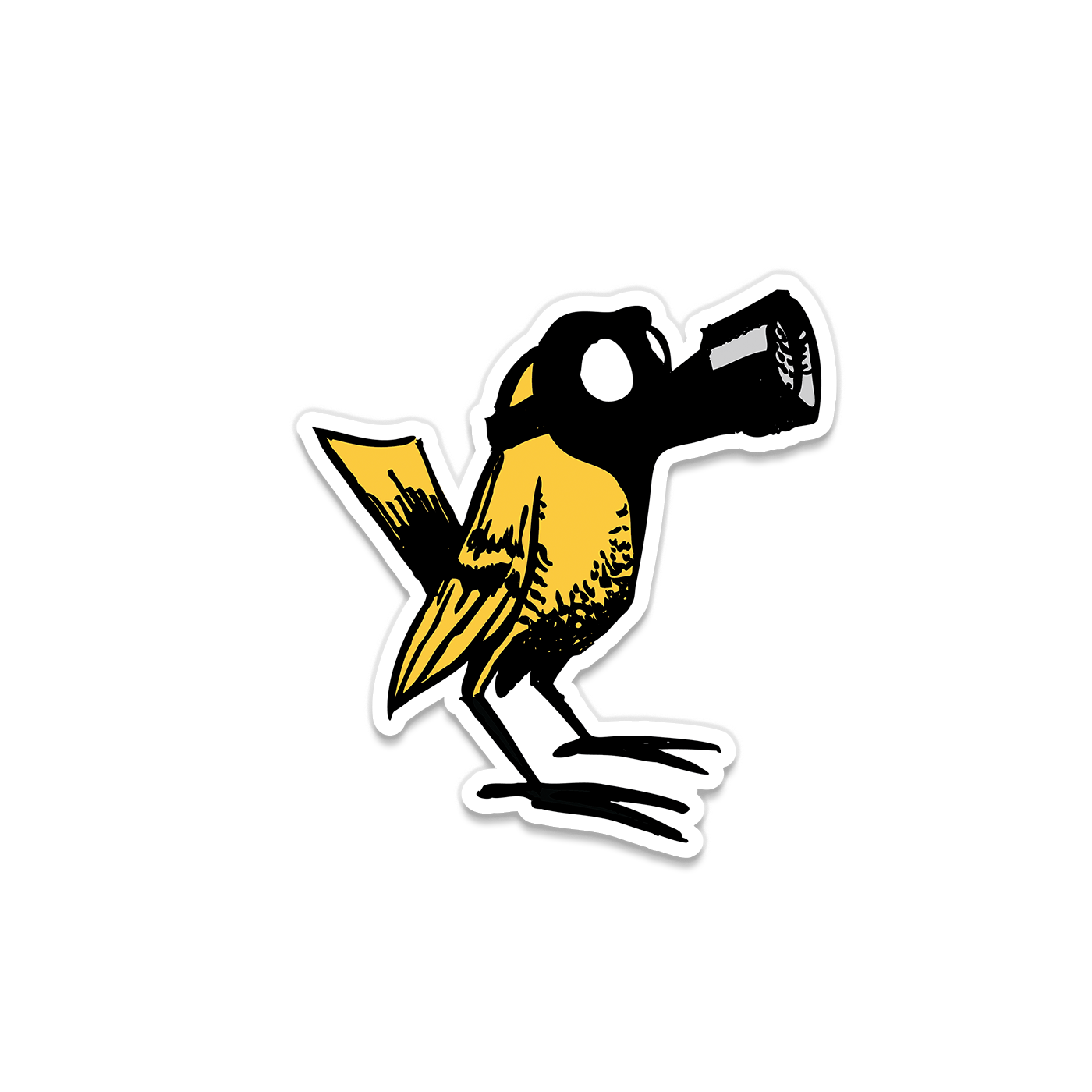 Gas Mask Bird Sticker
